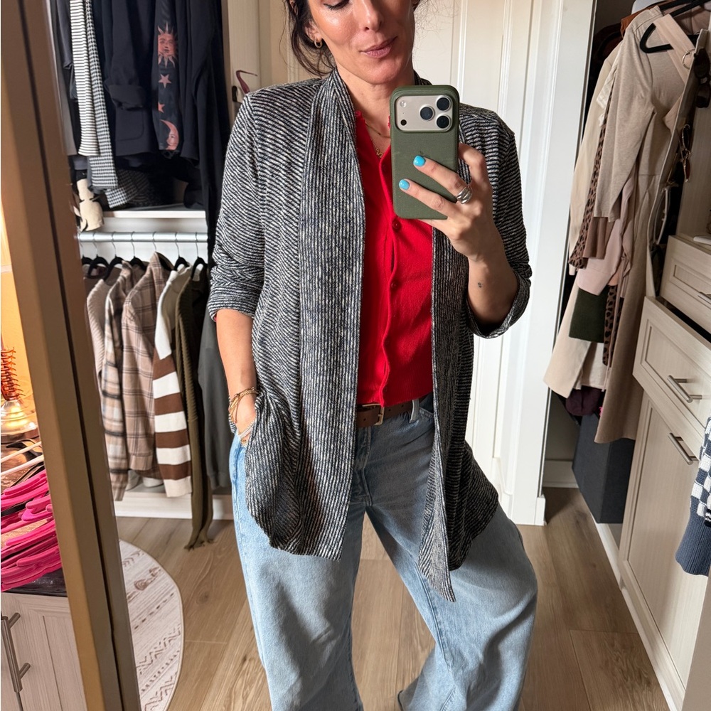 Tommy Hilfiger navy and White Knit Cardigan